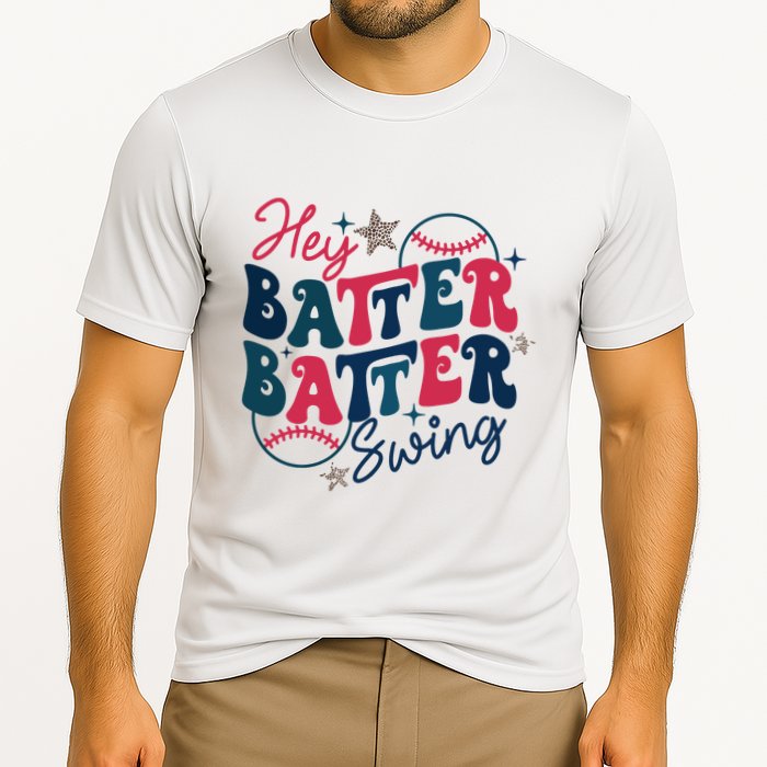 Hey Batter Batter Swing Cooling Performance Crew T-Shirt