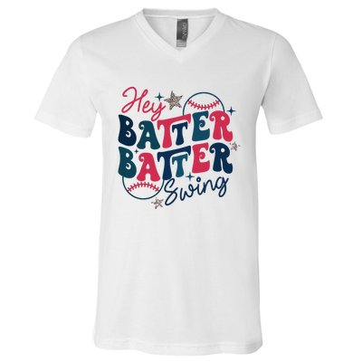 Hey Batter Batter Swing V-Neck T-Shirt