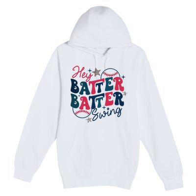 Hey Batter Batter Swing Premium Pullover Hoodie