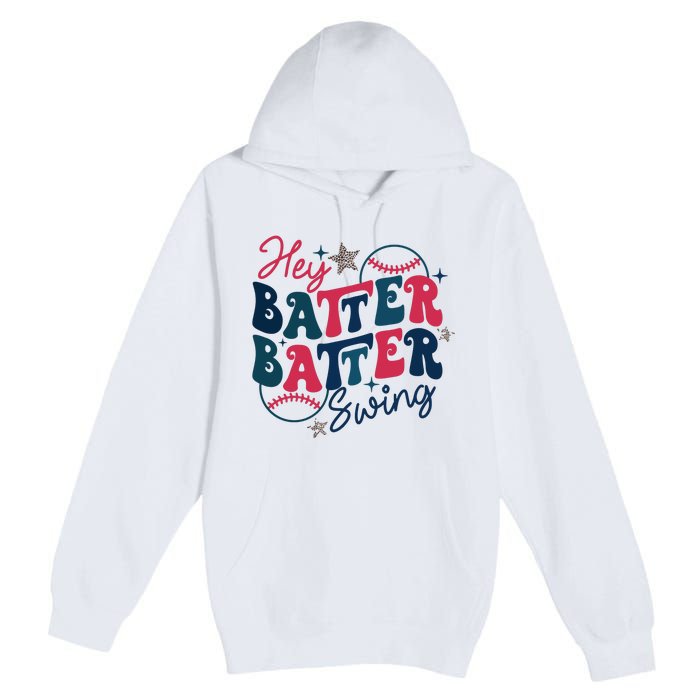 Hey Batter Batter Swing Premium Pullover Hoodie