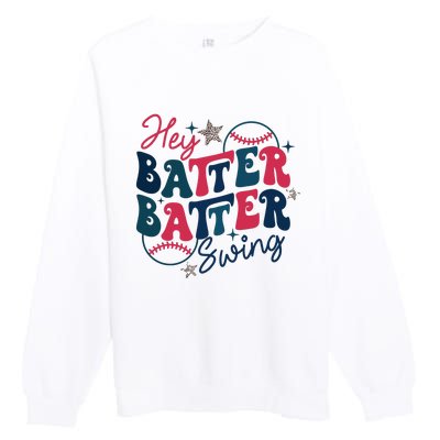 Hey Batter Batter Swing Premium Crewneck Sweatshirt