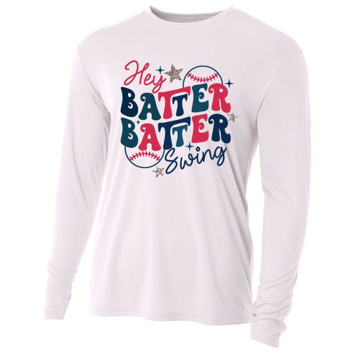 Hey Batter Batter Swing Cooling Performance Long Sleeve Crew