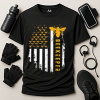 Honey Bee Beekeeping Flag US Beekeeper Cooling Performance Crew T-Shirt