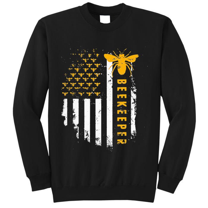 Honey Bee Beekeeping Flag US Beekeeper Sweatshirt