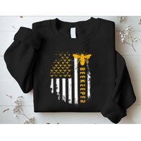 Honey Bee Beekeeping Flag US Beekeeper Sweatshirt