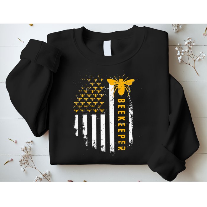 Honey Bee Beekeeping Flag US Beekeeper Sweatshirt