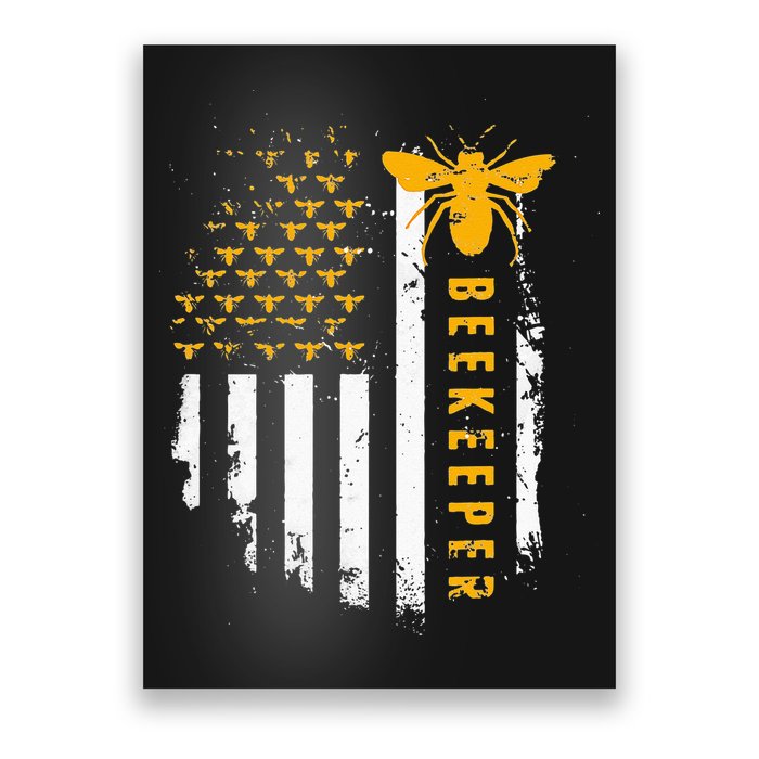 Honey Bee Beekeeping Flag US Beekeeper Poster
