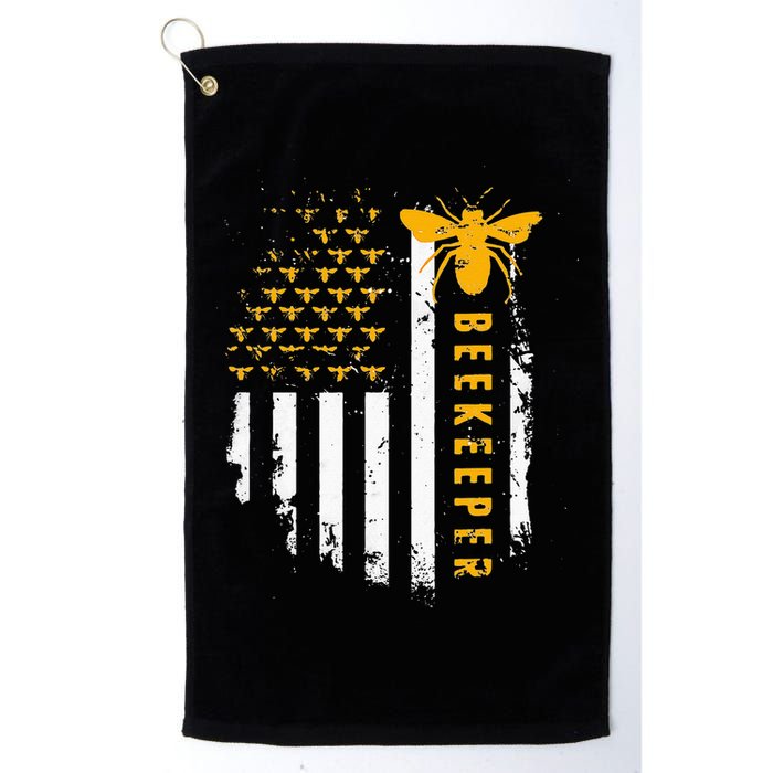 Honey Bee Beekeeping Flag US Beekeeper Golf Towel