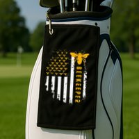 Honey Bee Beekeeping Flag US Beekeeper Golf Towel