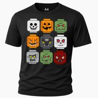Halloween Building Brick Head Pumpkin Ghost Zombie Friends Cooling Performance Crew T-Shirt