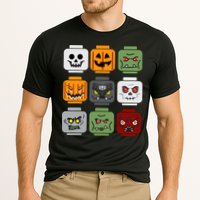 Halloween Building Brick Head Pumpkin Ghost Zombie Friends Cooling Performance Crew T-Shirt