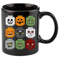 Halloween Building Brick Head Pumpkin Ghost Zombie Friends 11oz C Handle Ceramic Mug