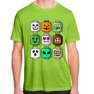 Halloween Building Brick Head Pumpkin Ghost Zombie Boy Adult ChromaSoft Performance T-Shirt