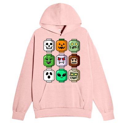 Halloween Building Brick Head Pumpkin Ghost Zombie Boy Urban Pullover Hoodie