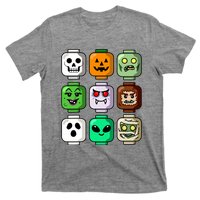 Halloween Building Brick Head Pumpkin Ghost Zombie Boy T-Shirt