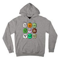 Halloween Building Brick Head Pumpkin Ghost Zombie Boy Tall Hoodie