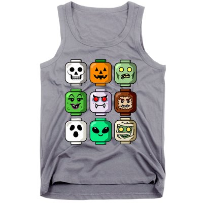 Halloween Building Brick Head Pumpkin Ghost Zombie Boy Tank Top