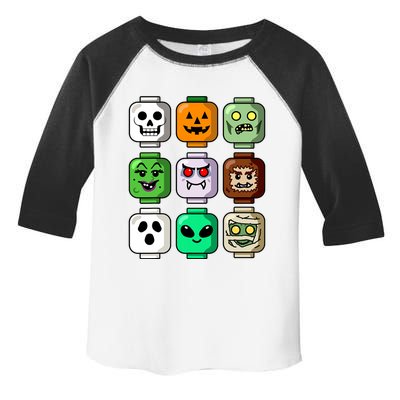 Halloween Building Brick Head Pumpkin Ghost Zombie Boy Toddler Fine Jersey T-Shirt