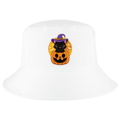 Halloween Black Cat Witch Hat Pumpkin Cool Comfort Performance Bucket Hat