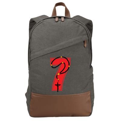 Harrison Butker Christian Football Player Number 7 Cotton Canvas Backpack