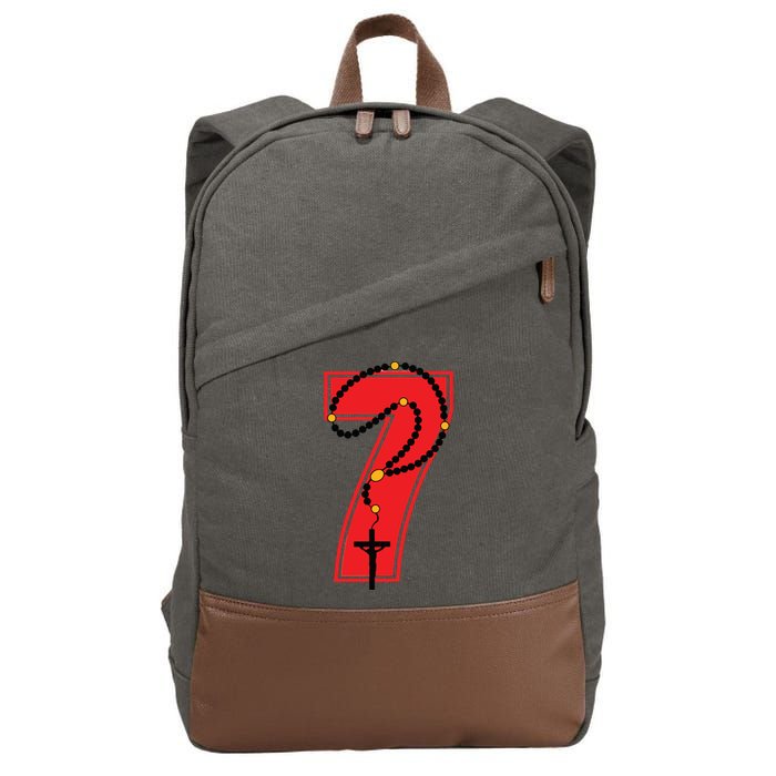 Harrison Butker Christian Football Player Number 7 Cotton Canvas Backpack