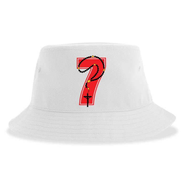 Harrison Butker Christian Football Player Number 7 Sustainable Bucket Hat