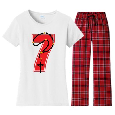 Harrison Butker Christian Football Player Number 7 Women's Flannel Pajama Set