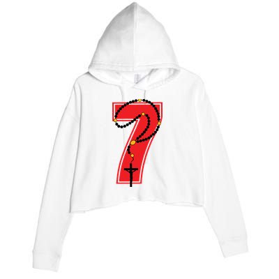 Harrison Butker Christian Football Player Number 7 Crop Fleece Hoodie