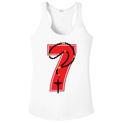 Harrison Butker Christian Football Player Number 7 Ladies PosiCharge Competitor Racerback Tank