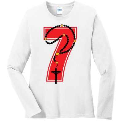 Harrison Butker Christian Football Player Number 7 Ladies Long Sleeve Shirt