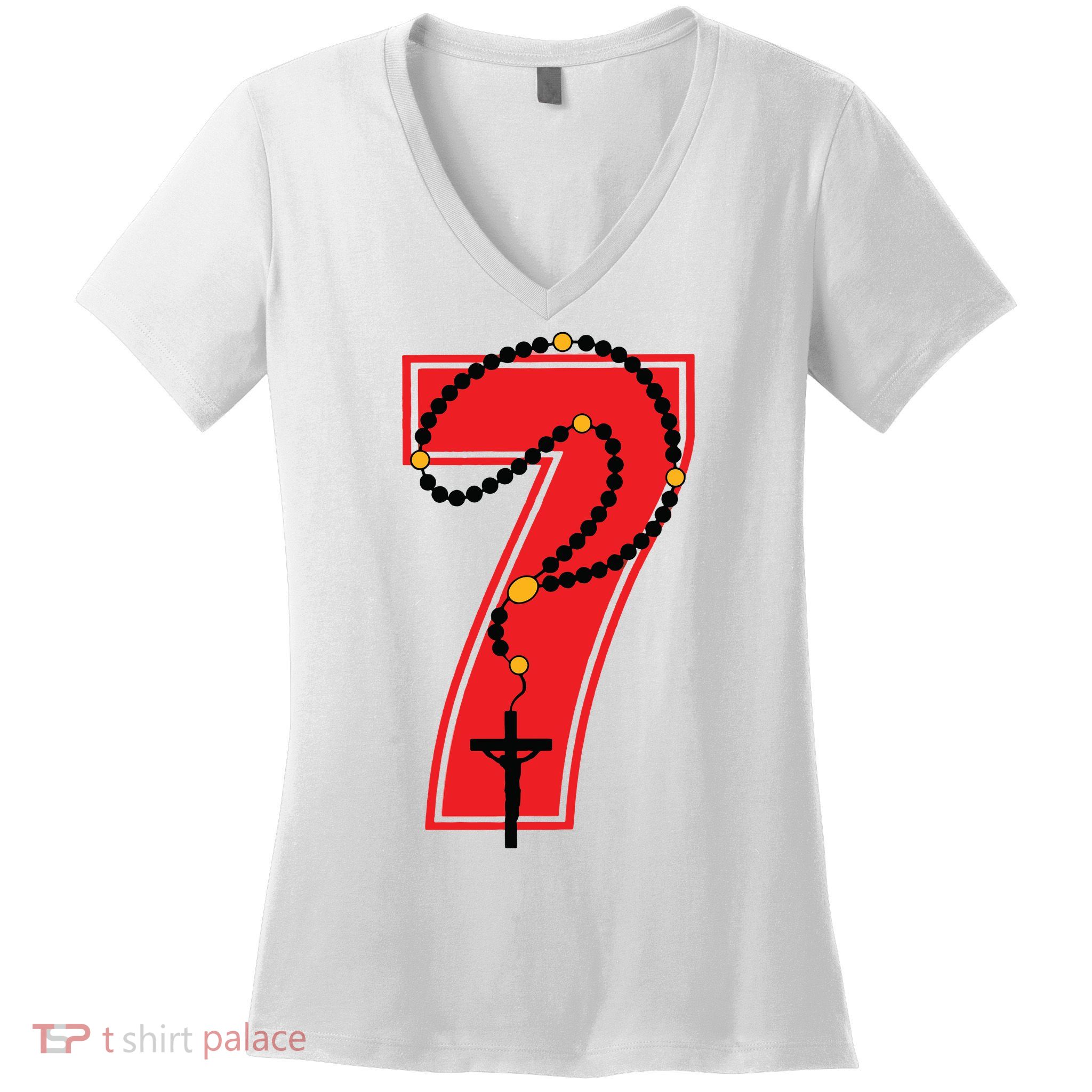 Harrison Butker Christian Football Player Number 7 Women's V-Neck T-Shirt