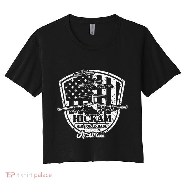 Hickam Base C17 Usaf Pearl Harbor Hawaii Crop Top