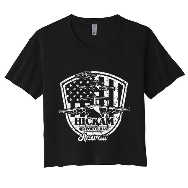 Hickam Base C17 Usaf Pearl Harbor Hawaii Crop Top