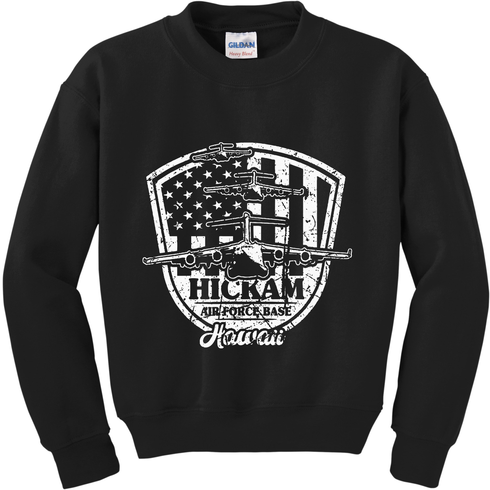 Hickam Base C17 Usaf Pearl Harbor Hawaii Kids Sweatshirt