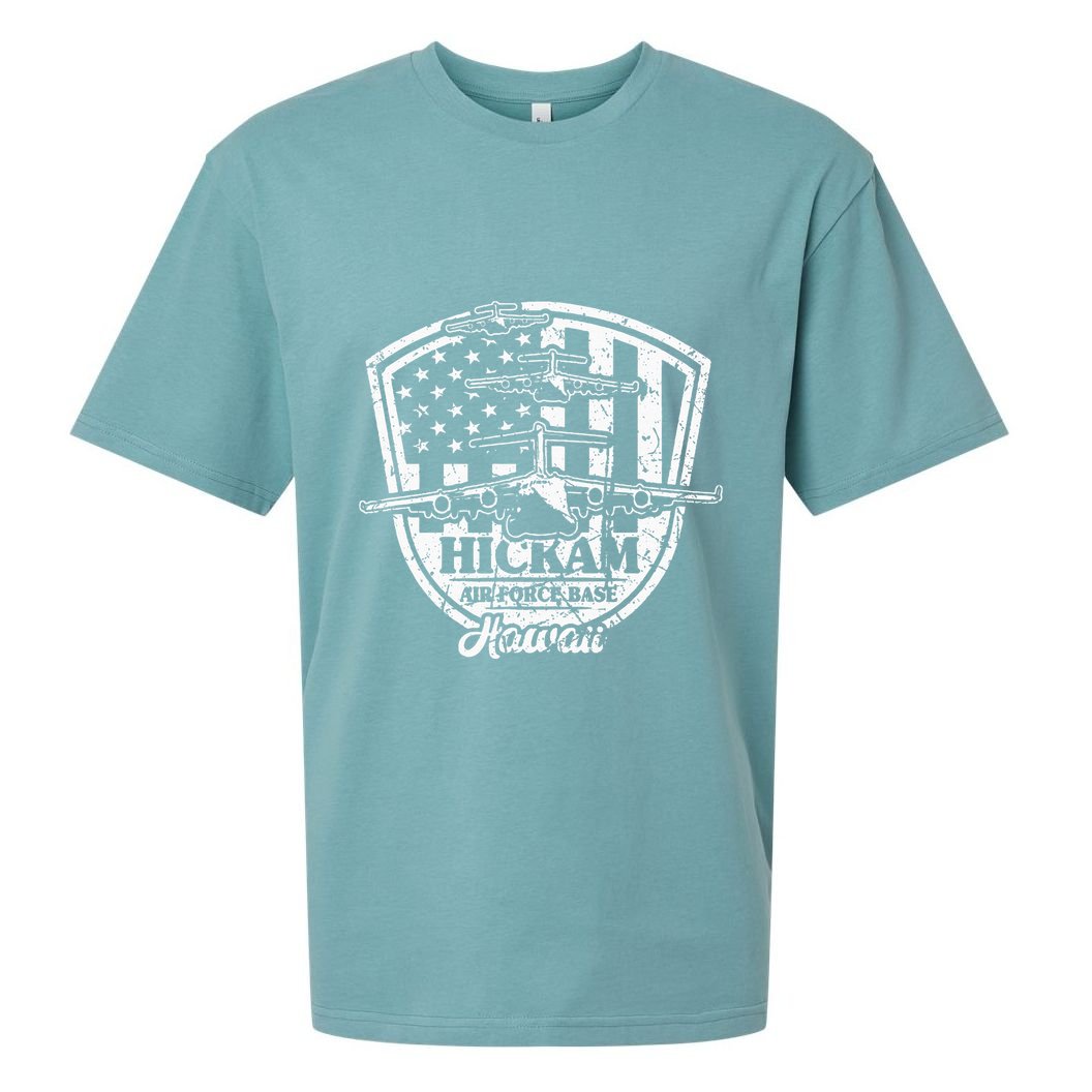 Hickam Base C17 Usaf Pearl Harbor Hawaii Sueded Cloud Jersey T-Shirt