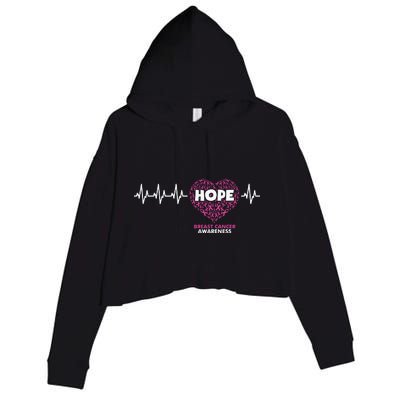 Hope Breast Cancer Awareness Crop Fleece Hoodie