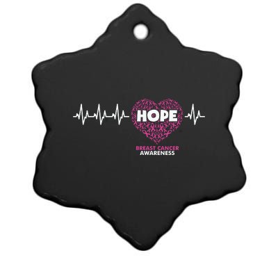 Hope Breast Cancer Awareness Ceramic Star Ornament