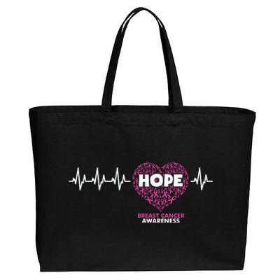 Hope Breast Cancer Awareness Cotton Canvas Jumbo Tote