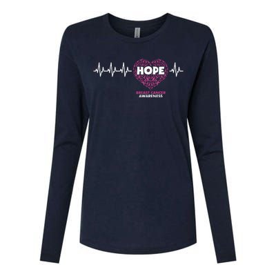 Hope Breast Cancer Awareness Womens Cotton Relaxed Long Sleeve T-Shirt