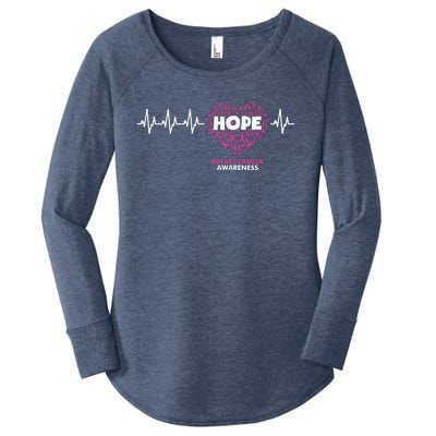 Hope Breast Cancer Awareness Women's Perfect Tri Tunic Long Sleeve Shirt