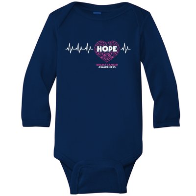 Hope Breast Cancer Awareness Baby Long Sleeve Bodysuit