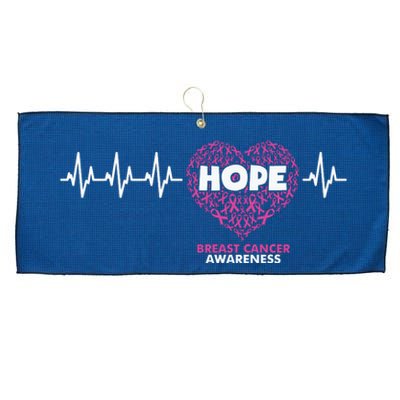 Hope Breast Cancer Awareness Large Microfiber Waffle Golf Towel