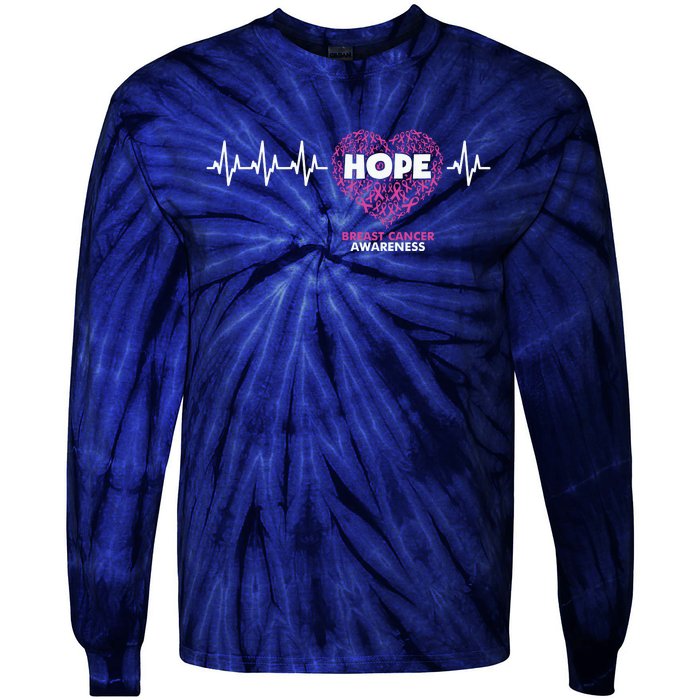 Hope Breast Cancer Awareness Tie-Dye Long Sleeve Shirt