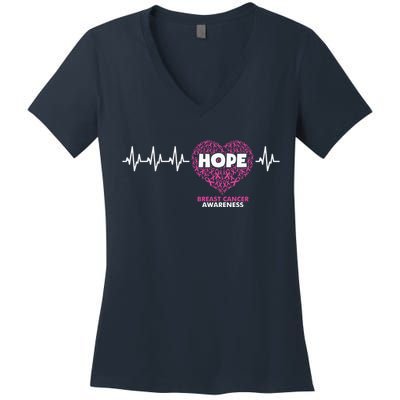 Hope Breast Cancer Awareness Women's V-Neck T-Shirt