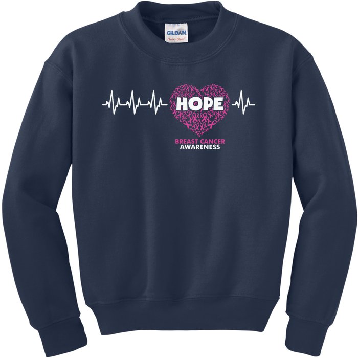 Hope Breast Cancer Awareness Kids Sweatshirt