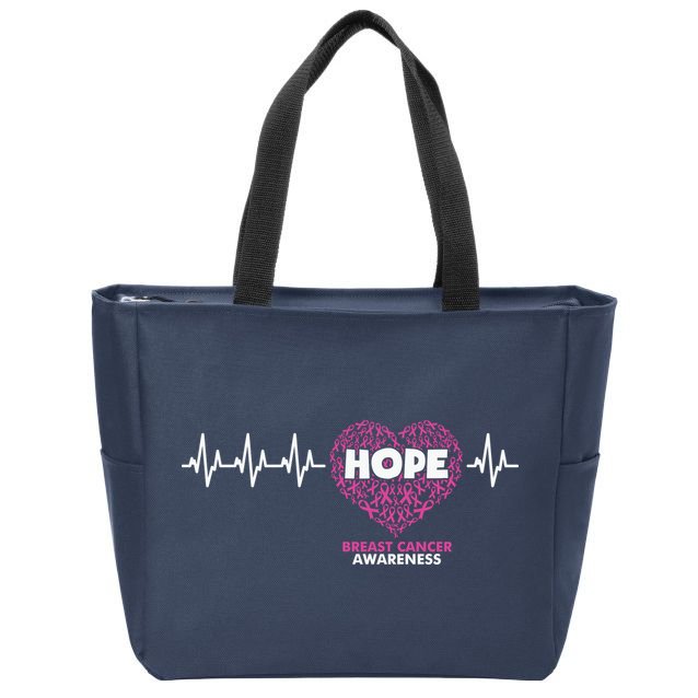Hope Breast Cancer Awareness Zip Tote Bag