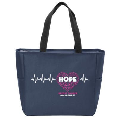 Hope Breast Cancer Awareness Zip Tote Bag