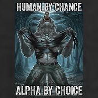 Human By Chance Alpha By Choice Cool Funny Alpha Wolf Meme Adult Drive Performance Visor