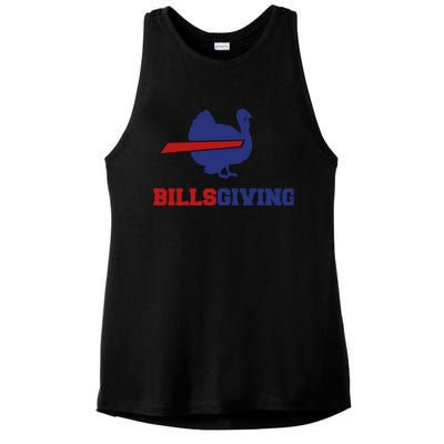 Happy Billsgiving Chicken Football Thanksgiving Ladies PosiCharge Tri-Blend Wicking Tank