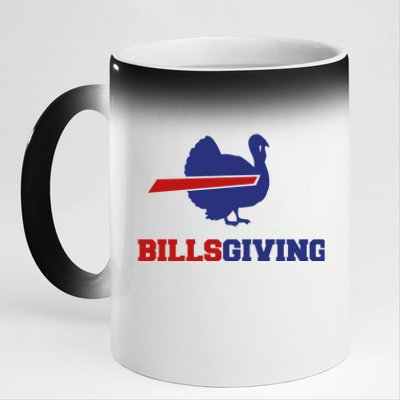 Happy Billsgiving Chicken Football Thanksgiving 11oz Black Color Changing Mug